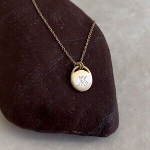 14k Recycled Gold Monogram Necklace
